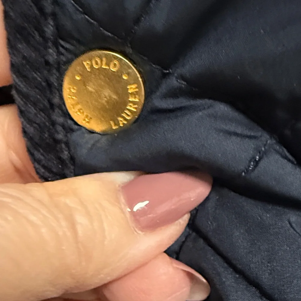 Ralph Lauren Navy Quilted One-Piece Snowsuit with Hood
